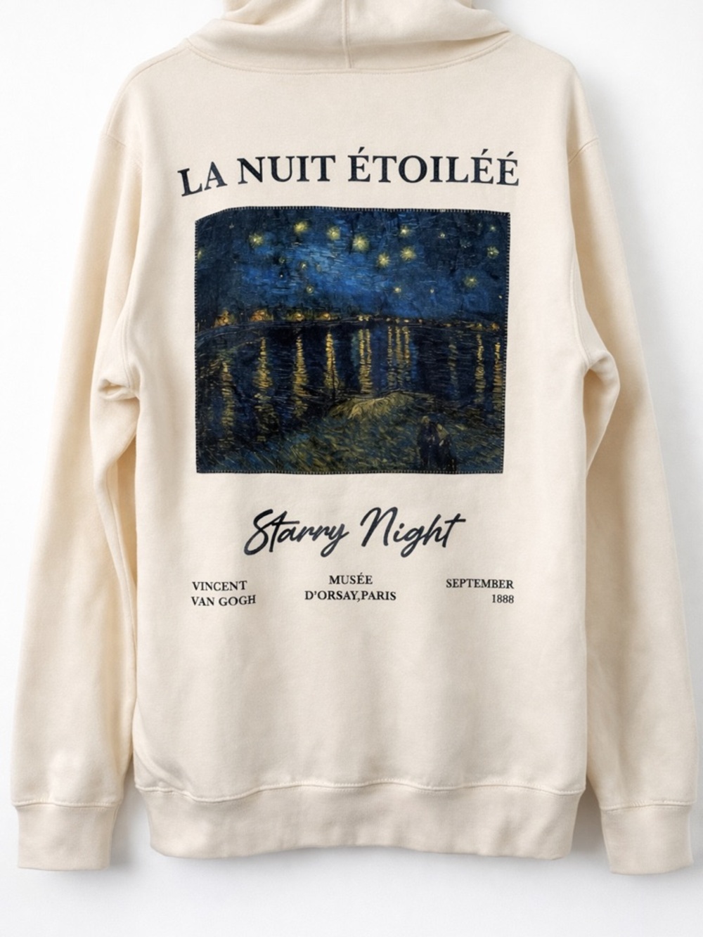 Eighty Eight Brand Starry Night Hoodie | Van Gogh Graphic | Size L - Picture 3 of 4